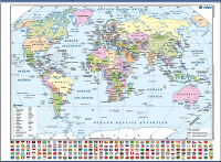 World Map – Physical and Political